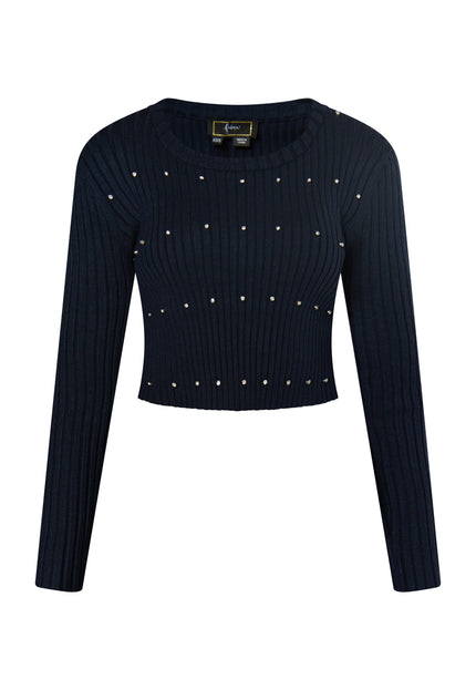 faina Women's Sweater With Rhinestone