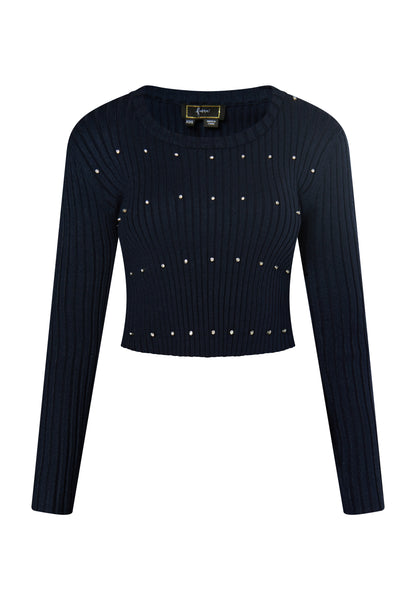 faina women's sweater with rhinestone