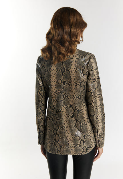 faina Women's Leather Shirt