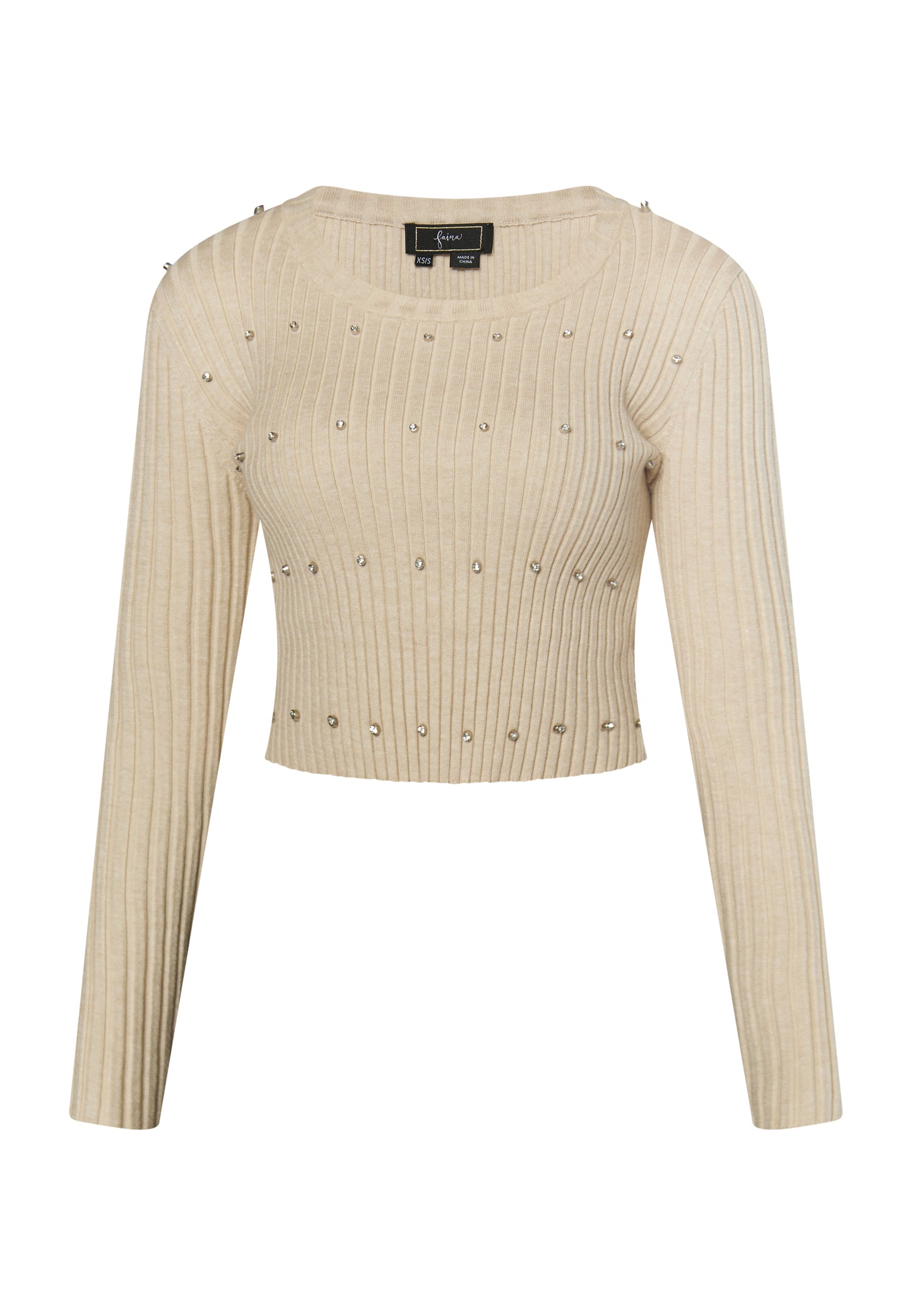 faina women's sweater with rhinestone