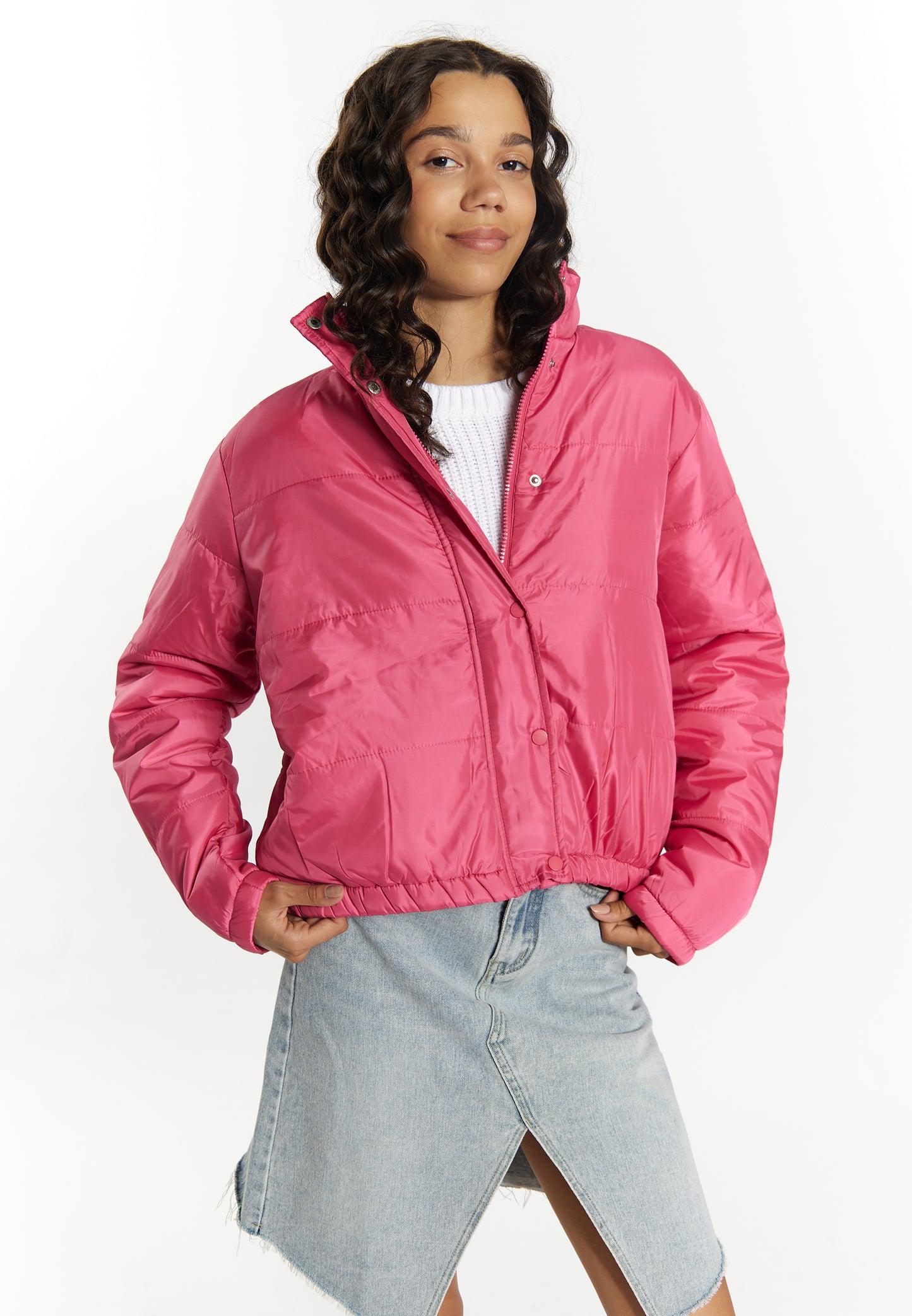 myMo women's lightly quilted bomber jacket