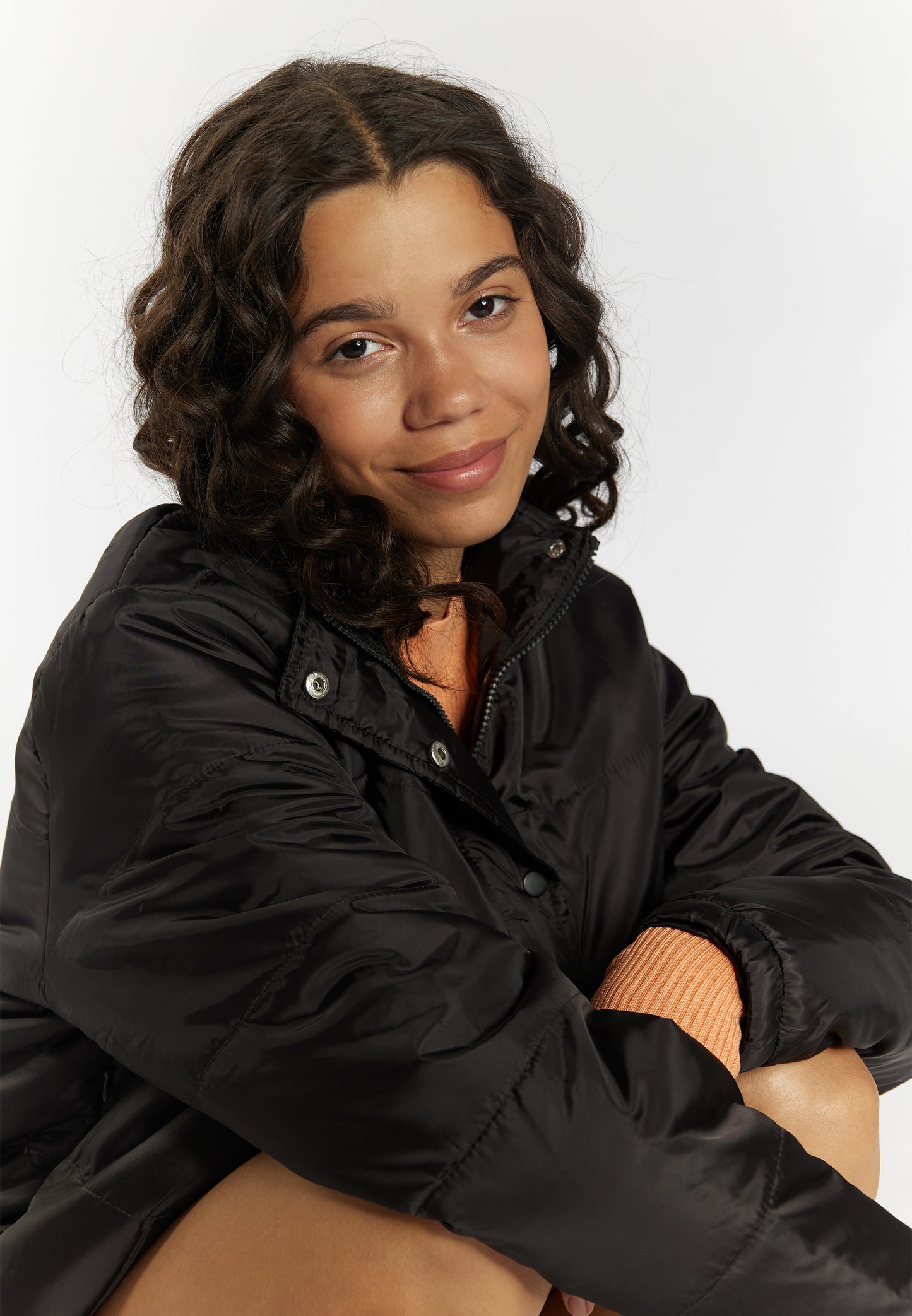 myMo women's lightly quilted bomber jacket
