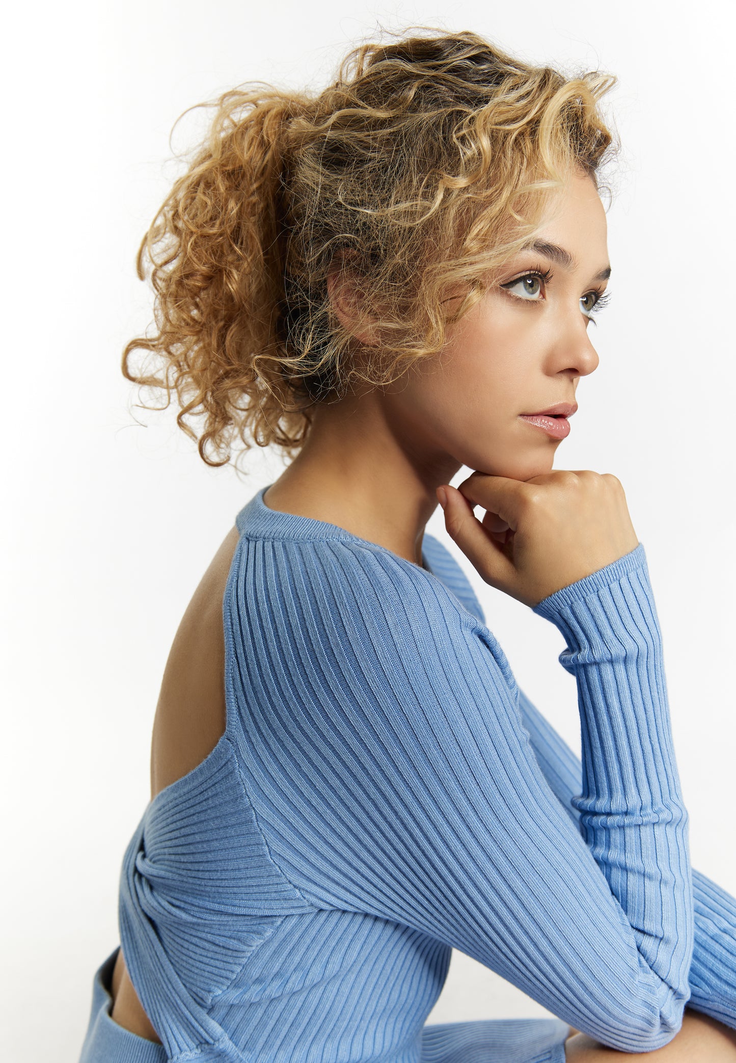 myMo at night women's backless sweater