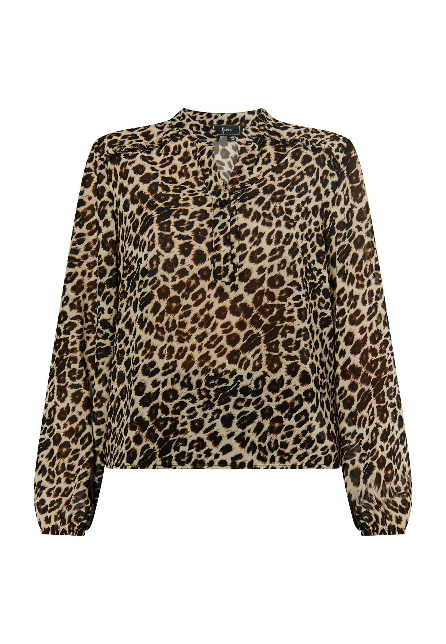 faina women's leo print blouse