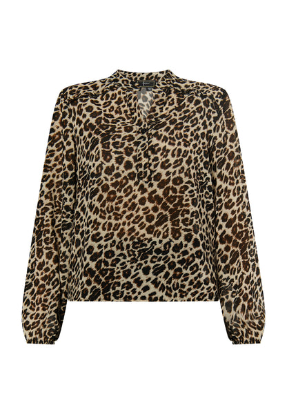faina women's leo print blouse