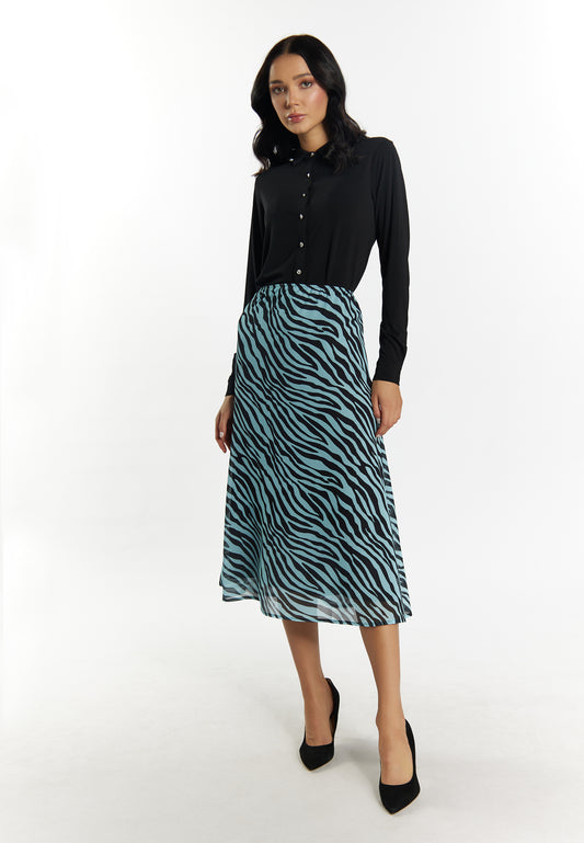 faina damska spódnica zebra print