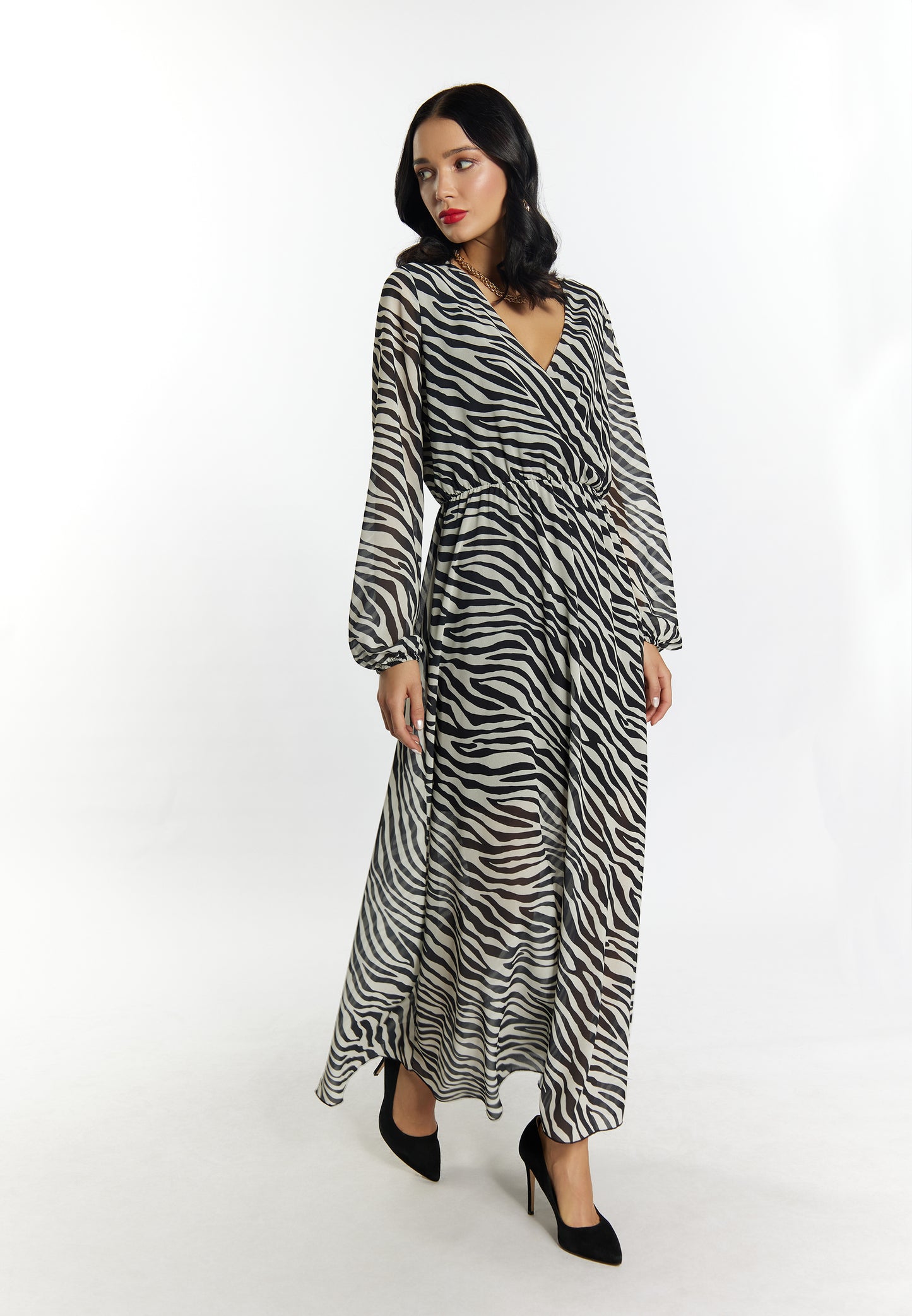 faina women's faina dress zebra print