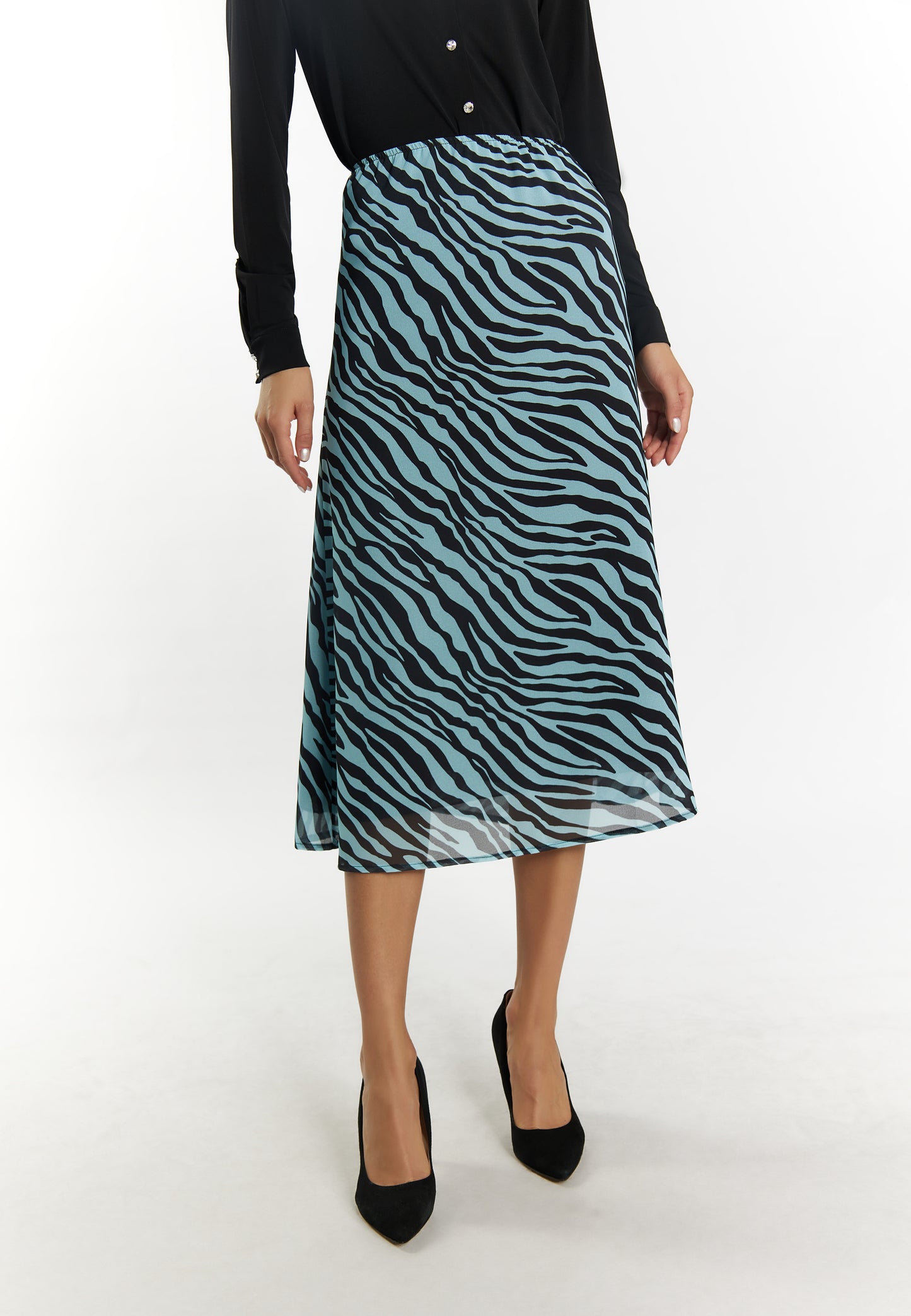 faina damska spódnica zebra print