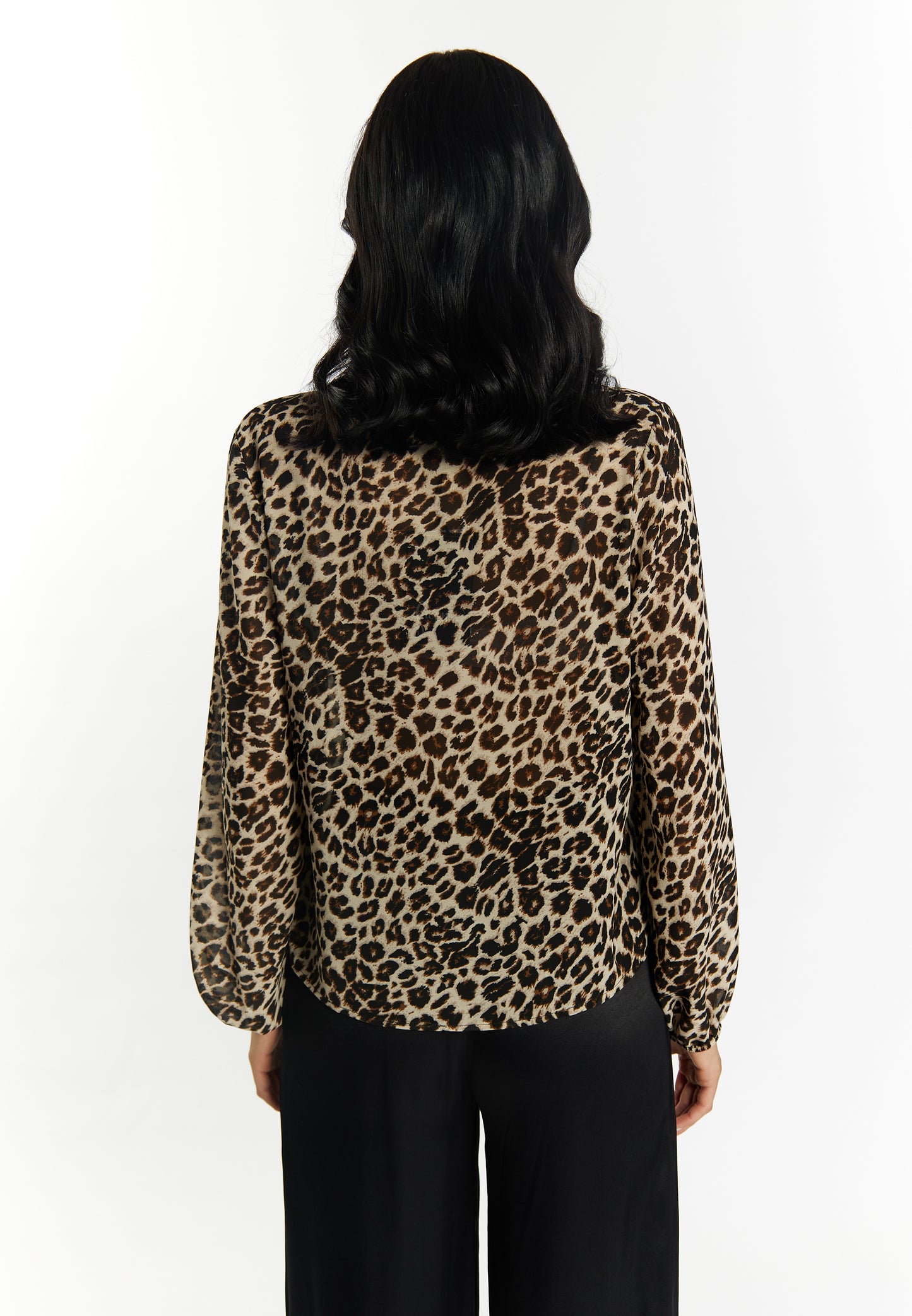 faina women's leo print blouse