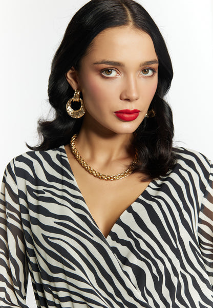 faina women's faina dress zebra print