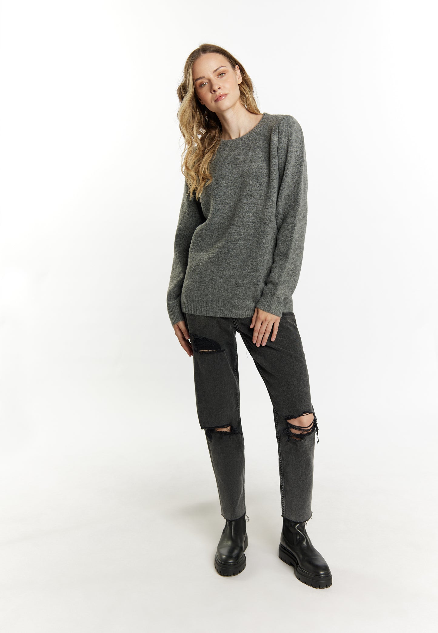 DreiMaster Vintage damski sweter dzianinowy