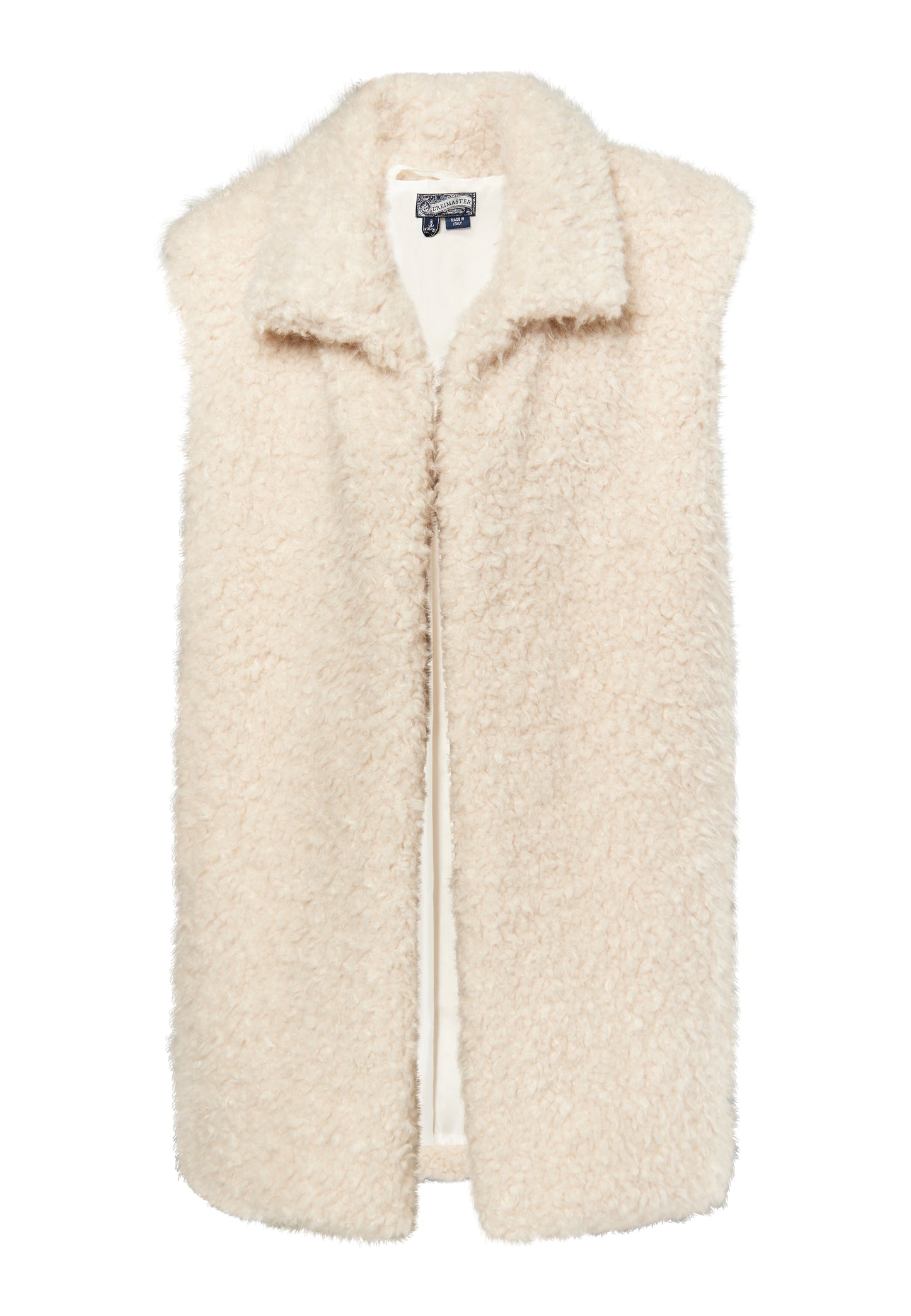 DreiMaster Vintage women's long vest made of imitation fur