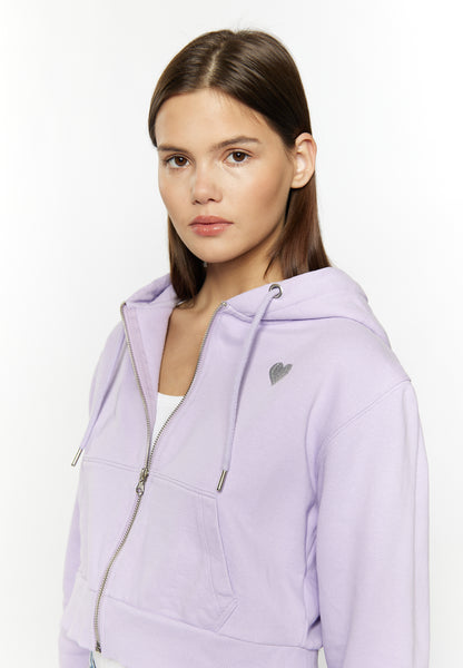 myMo women's cropped zip hoodie
