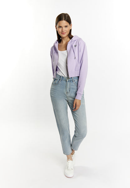 myMo women's cropped zip hoodie