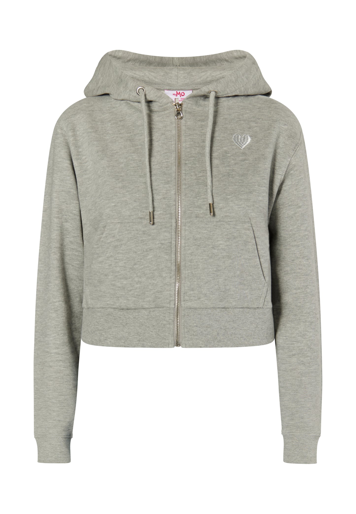 myMo women's cropped zip hoodie