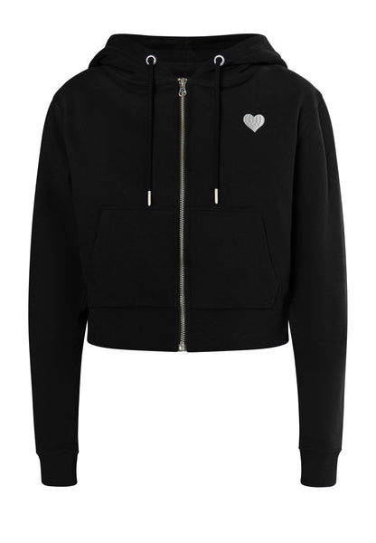 myMo women's cropped zip hoodie