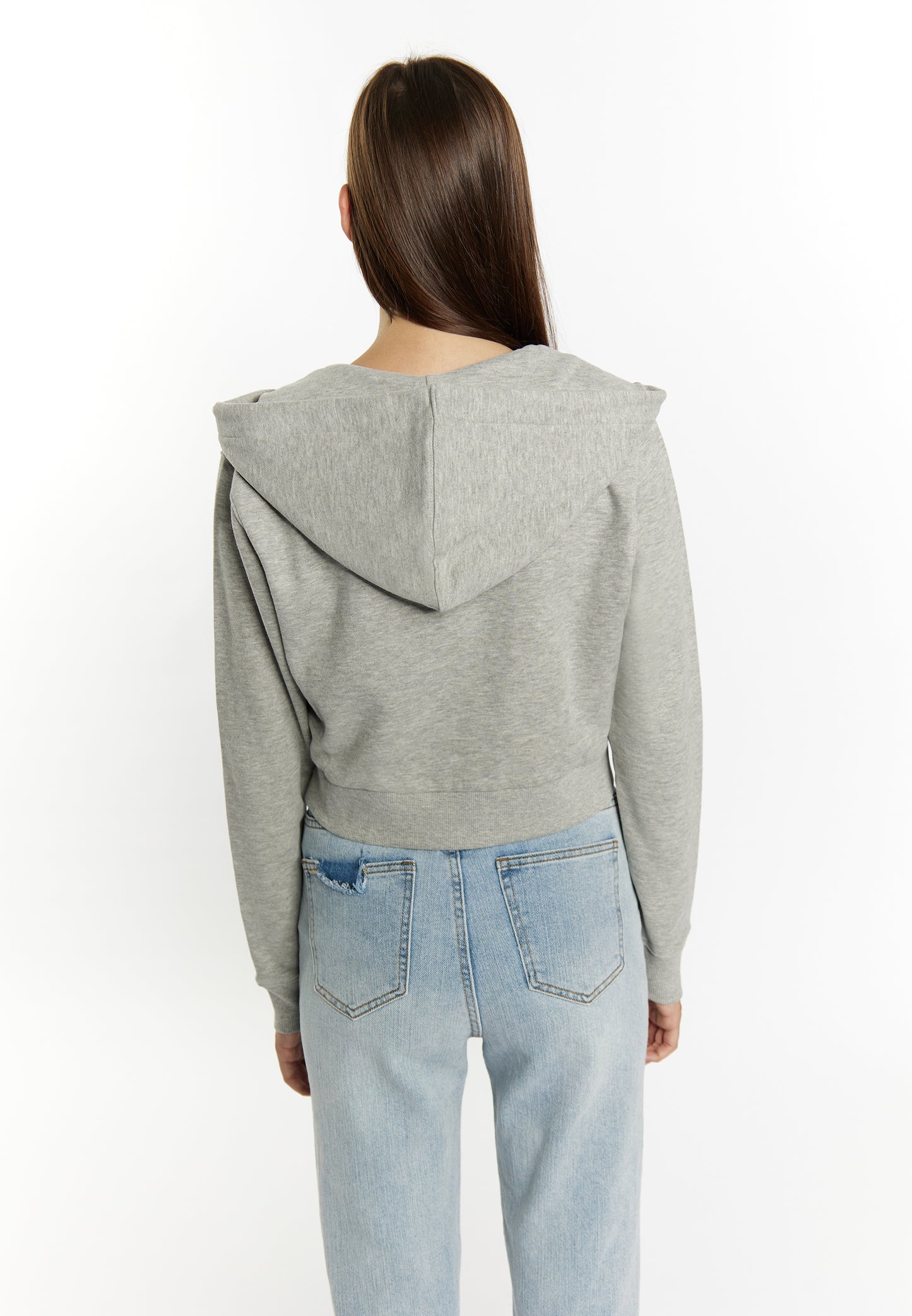 myMo women's cropped zip hoodie
