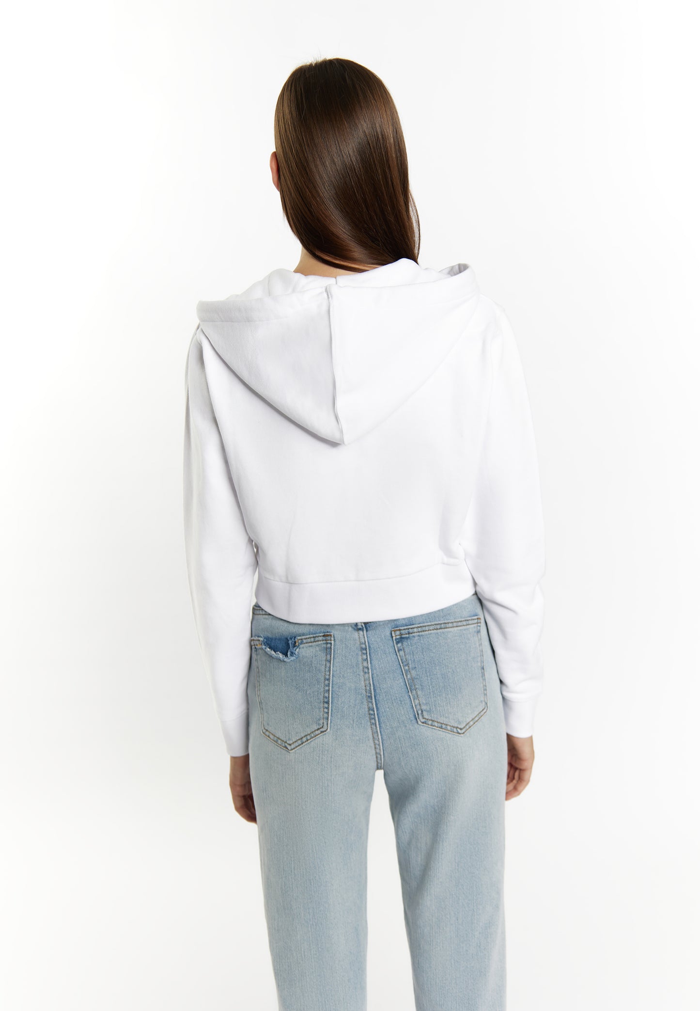 myMo women's cropped zip hoodie