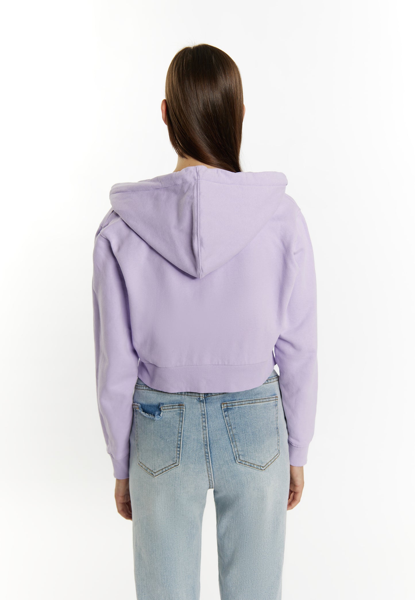 myMo women's cropped zip hoodie