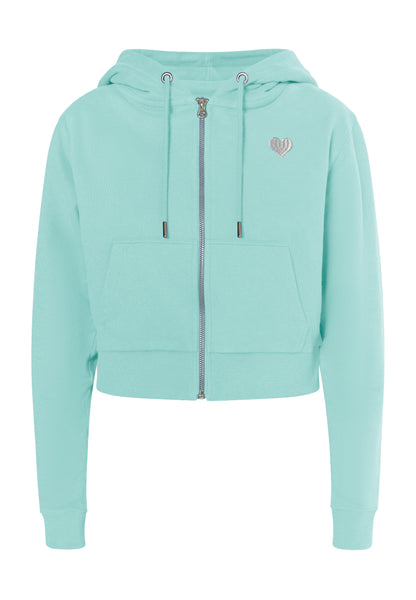 myMo women's cropped zip hoodie