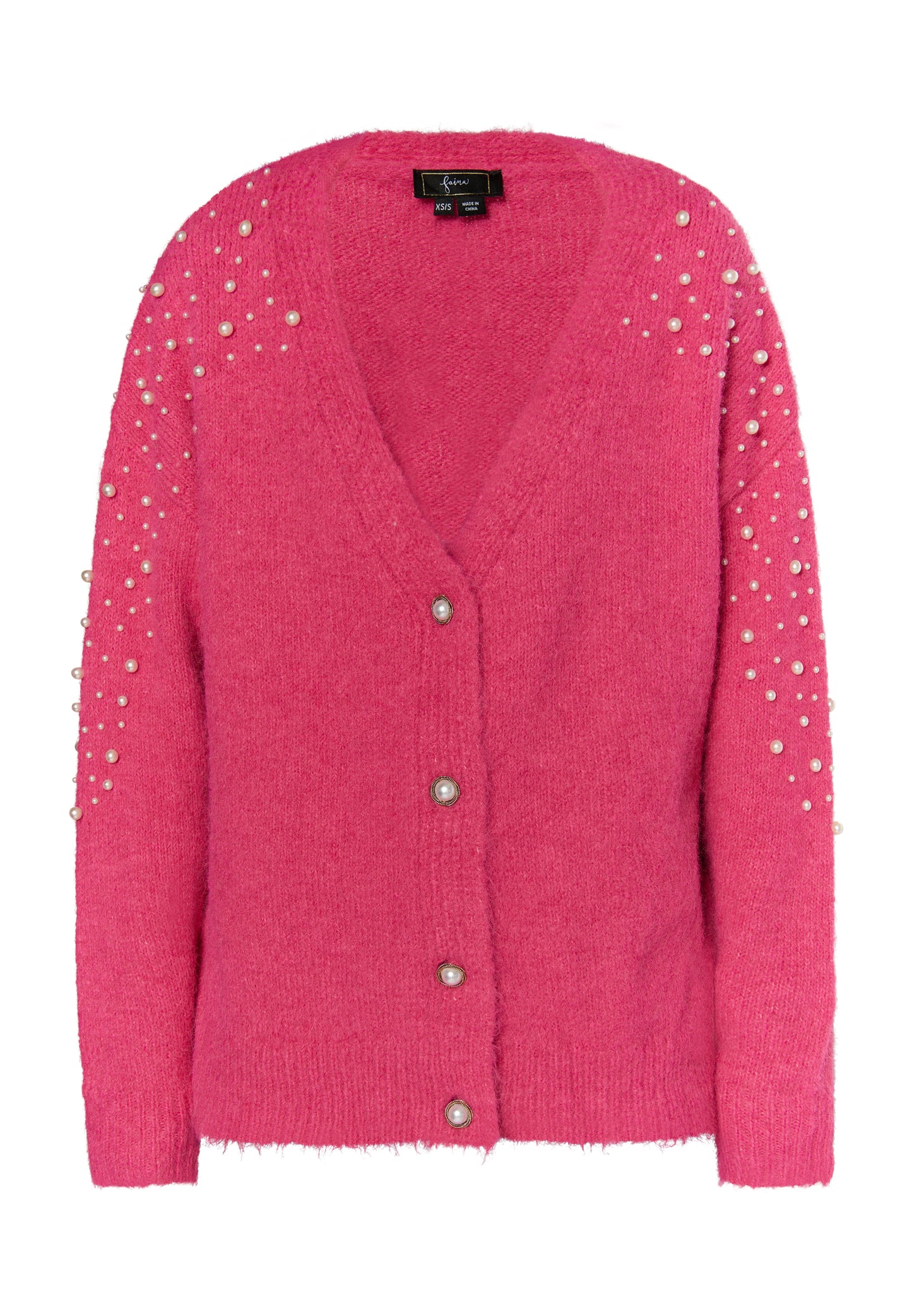 faina women's cardigan with pearl