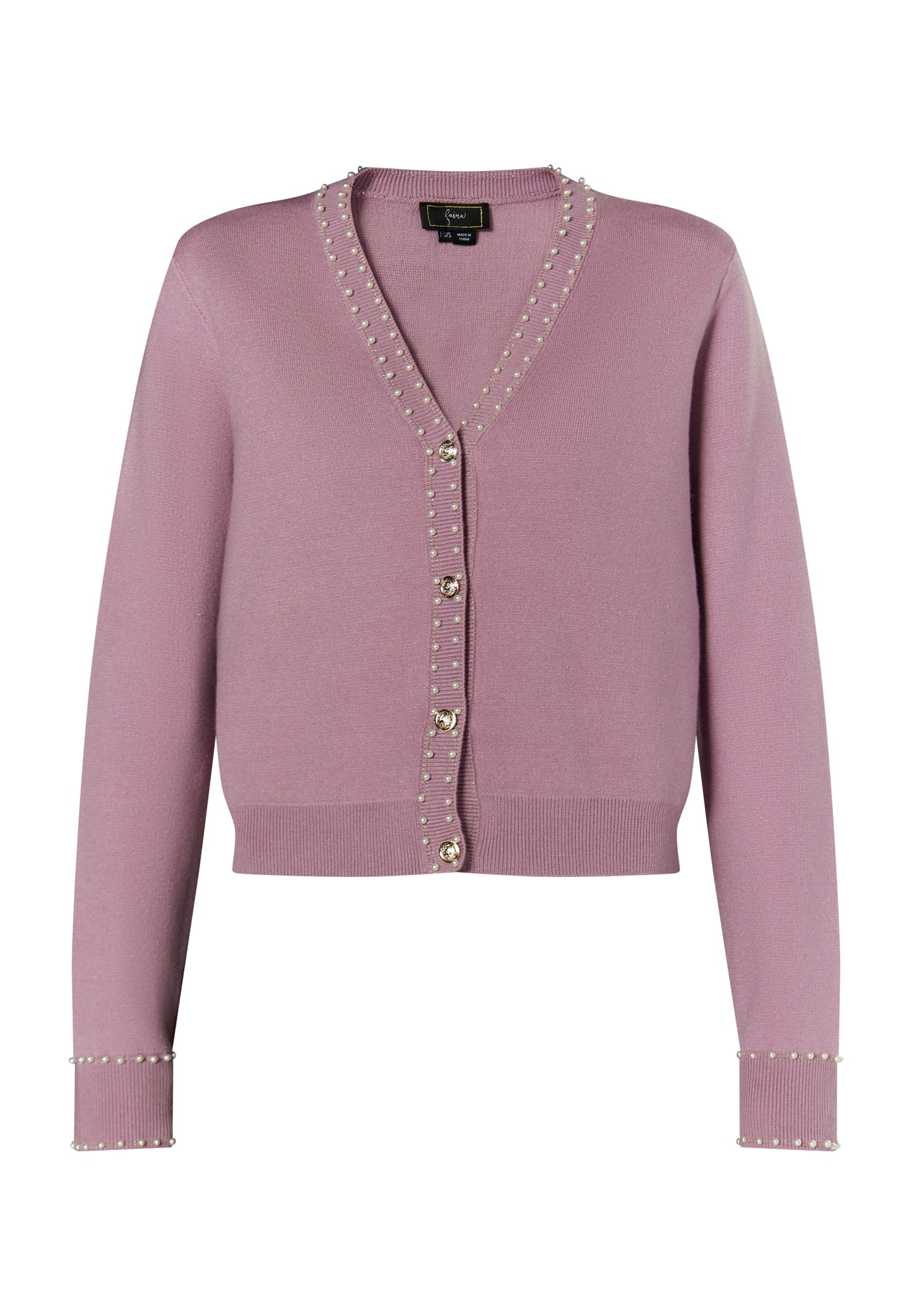 faina women's cardigan with pearl