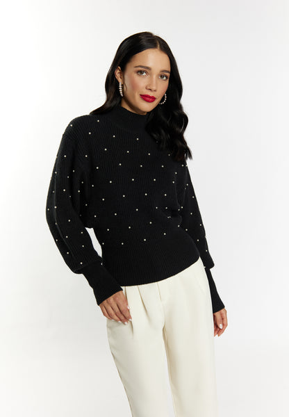 faina women's knitted sweater with pearl