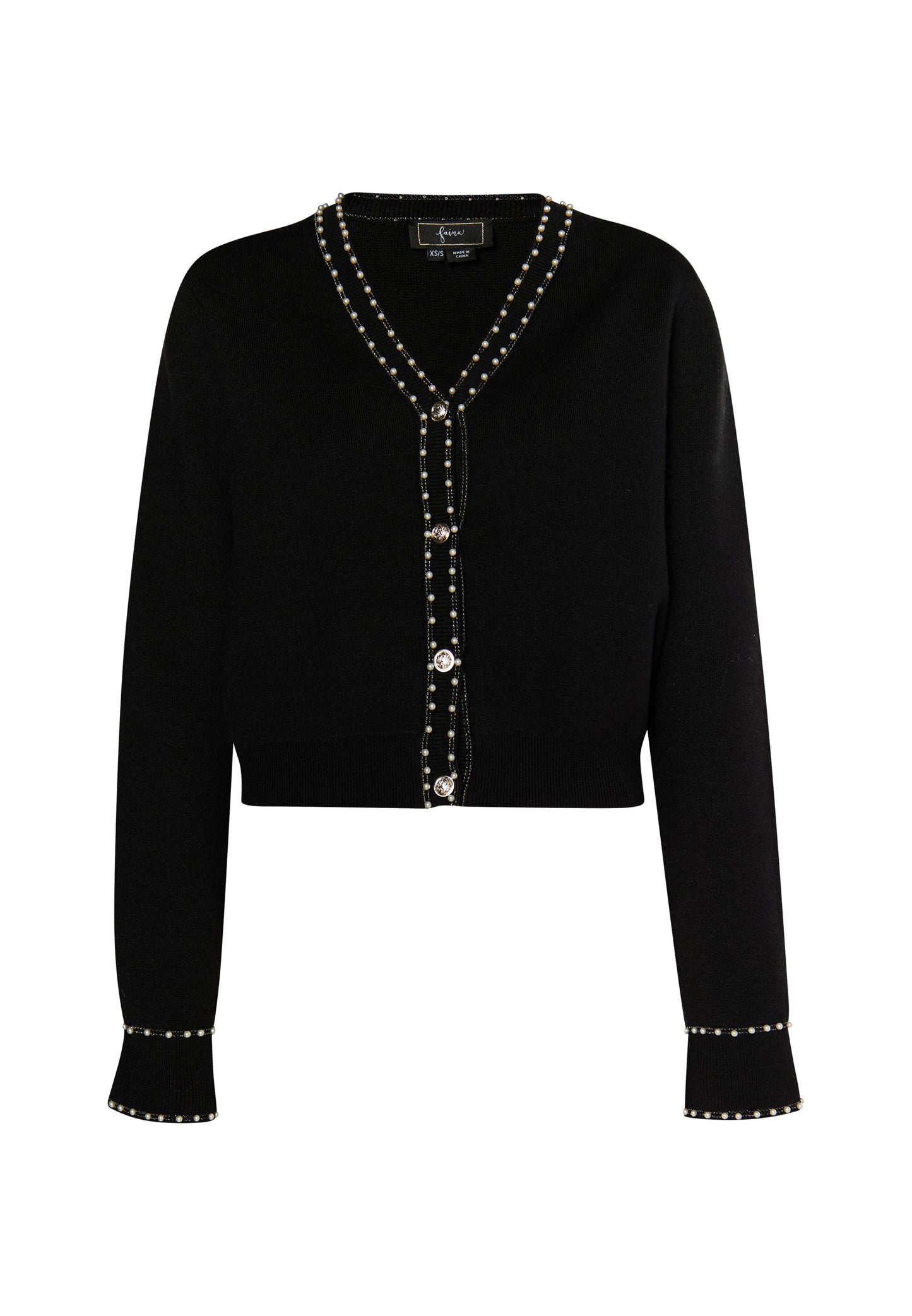 faina women's cardigan with pearl