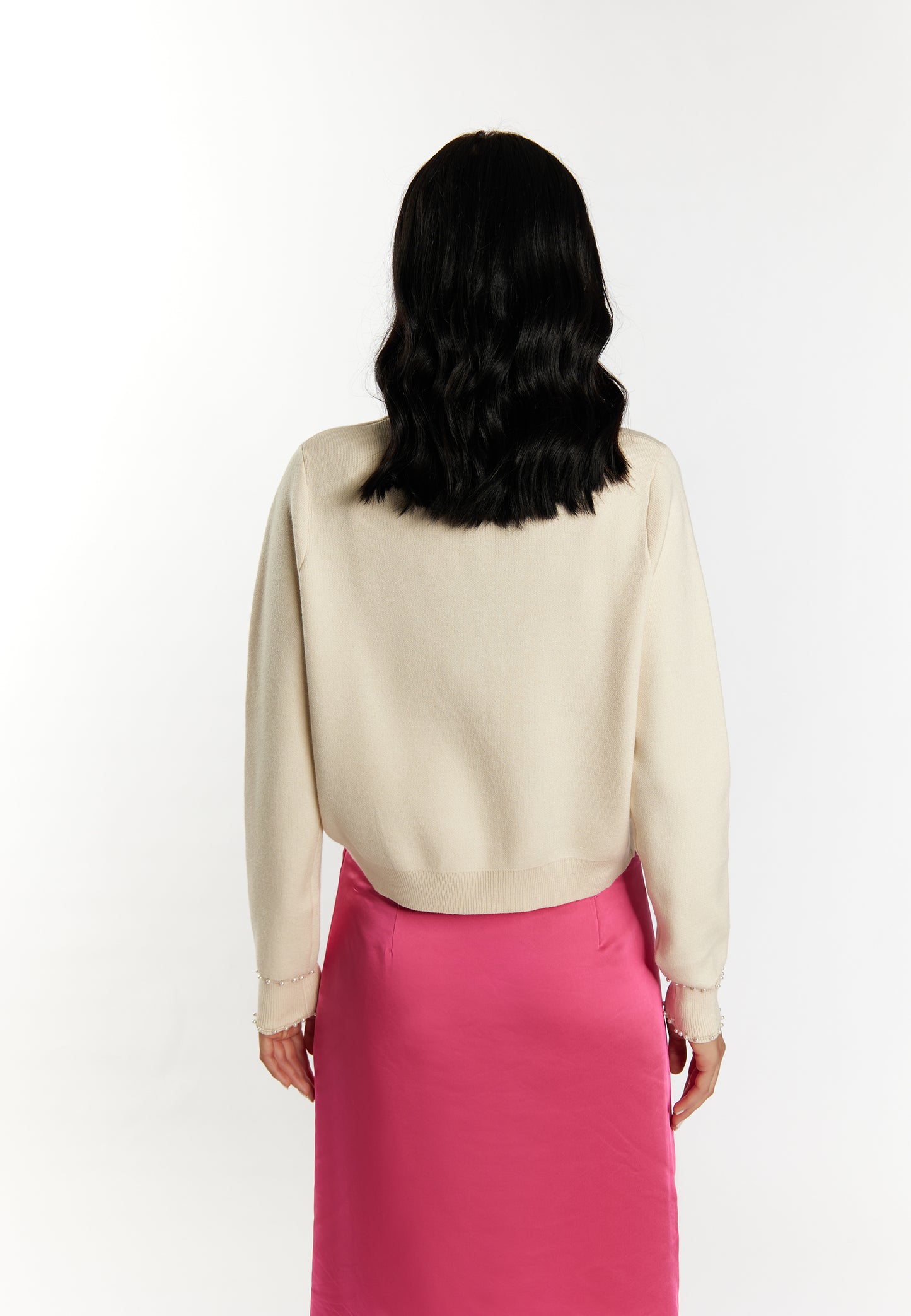 faina women's cardigan with pearl