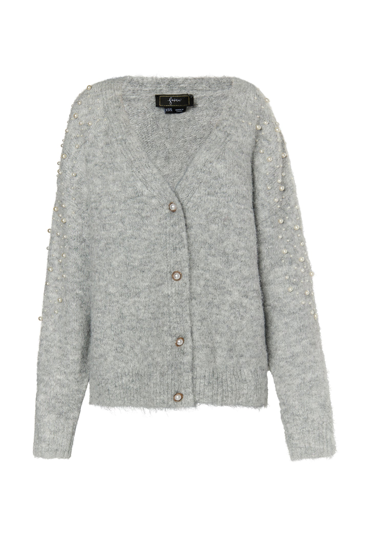 faina women's cardigan with pearl