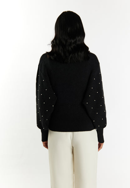 faina women's knitted sweater with pearl