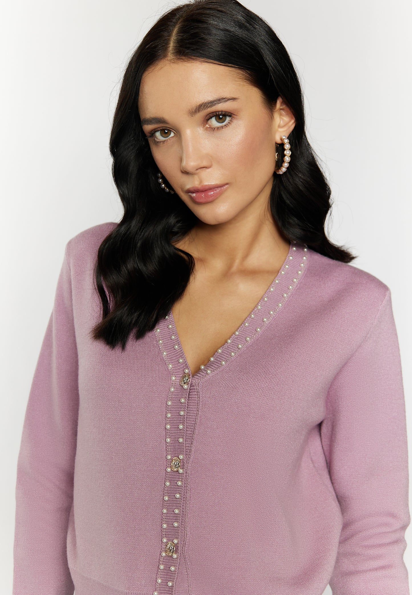 faina women's cardigan with pearl