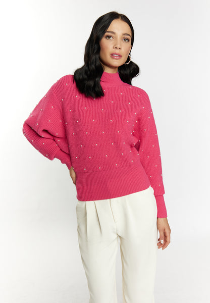 faina women's knitted sweater with pearl