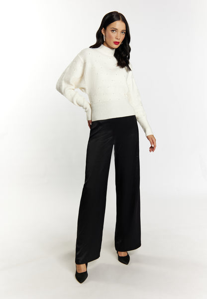 faina women's knitted sweater with pearl