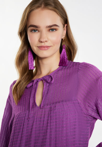 IZIA women's midi dress in a striped design