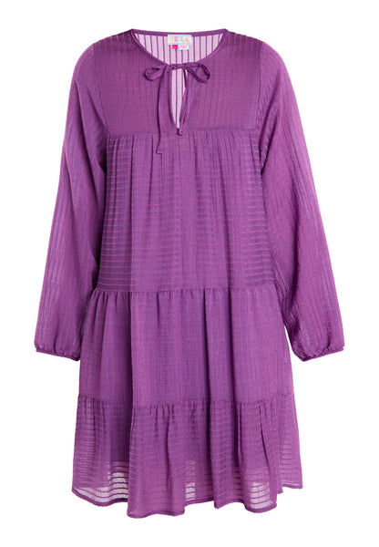 IZIA women's midi dress in a striped design