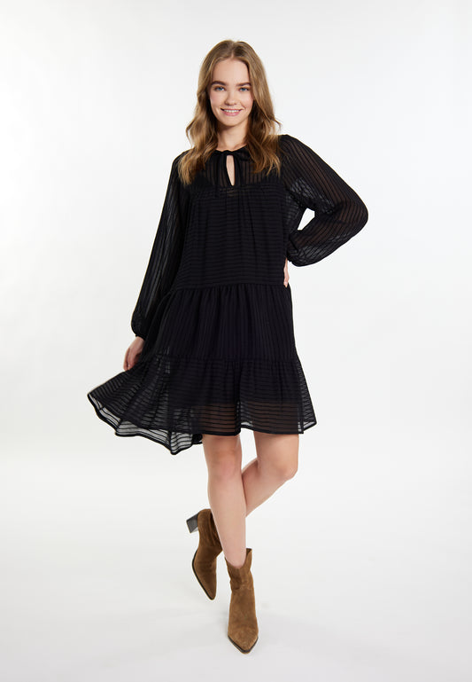 IZIA women's midi dress in a striped design