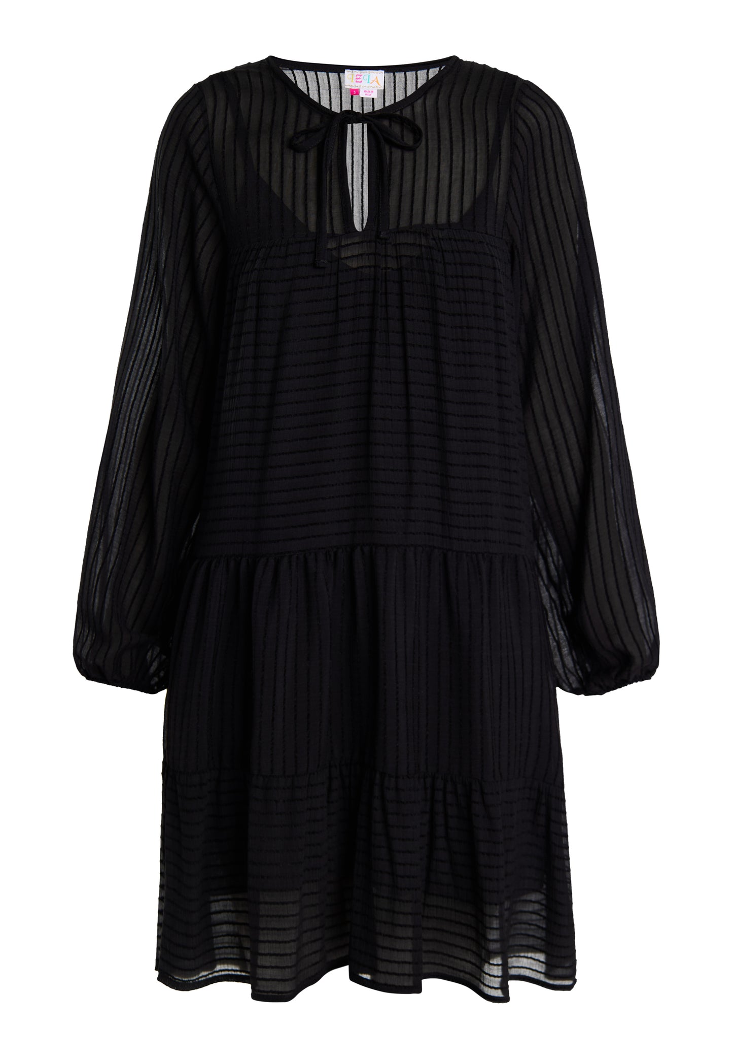 IZIA women's midi dress in a striped design