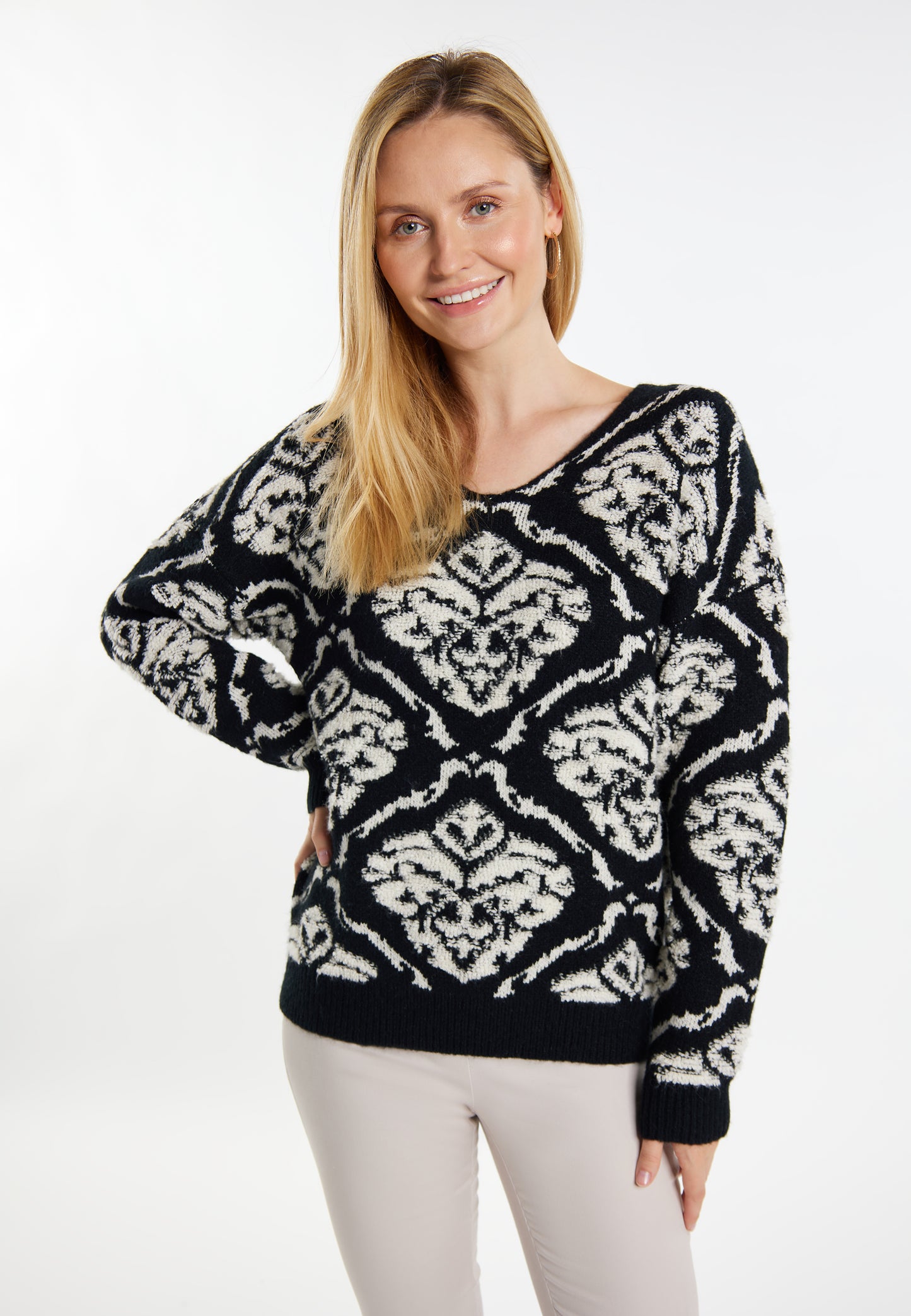 usha damski sweter dzianinowy