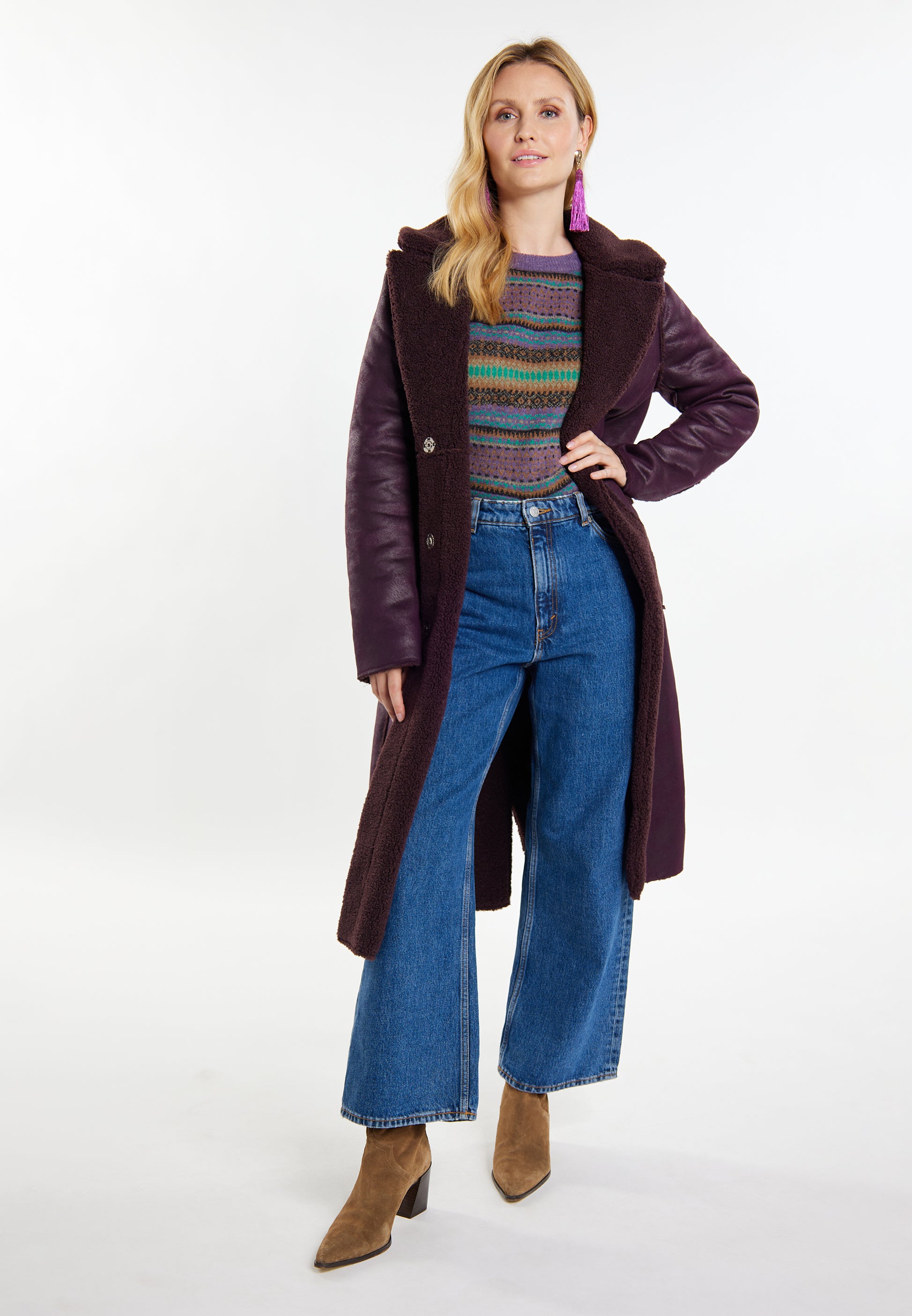 usha FESTIVAL women's fake fur coat