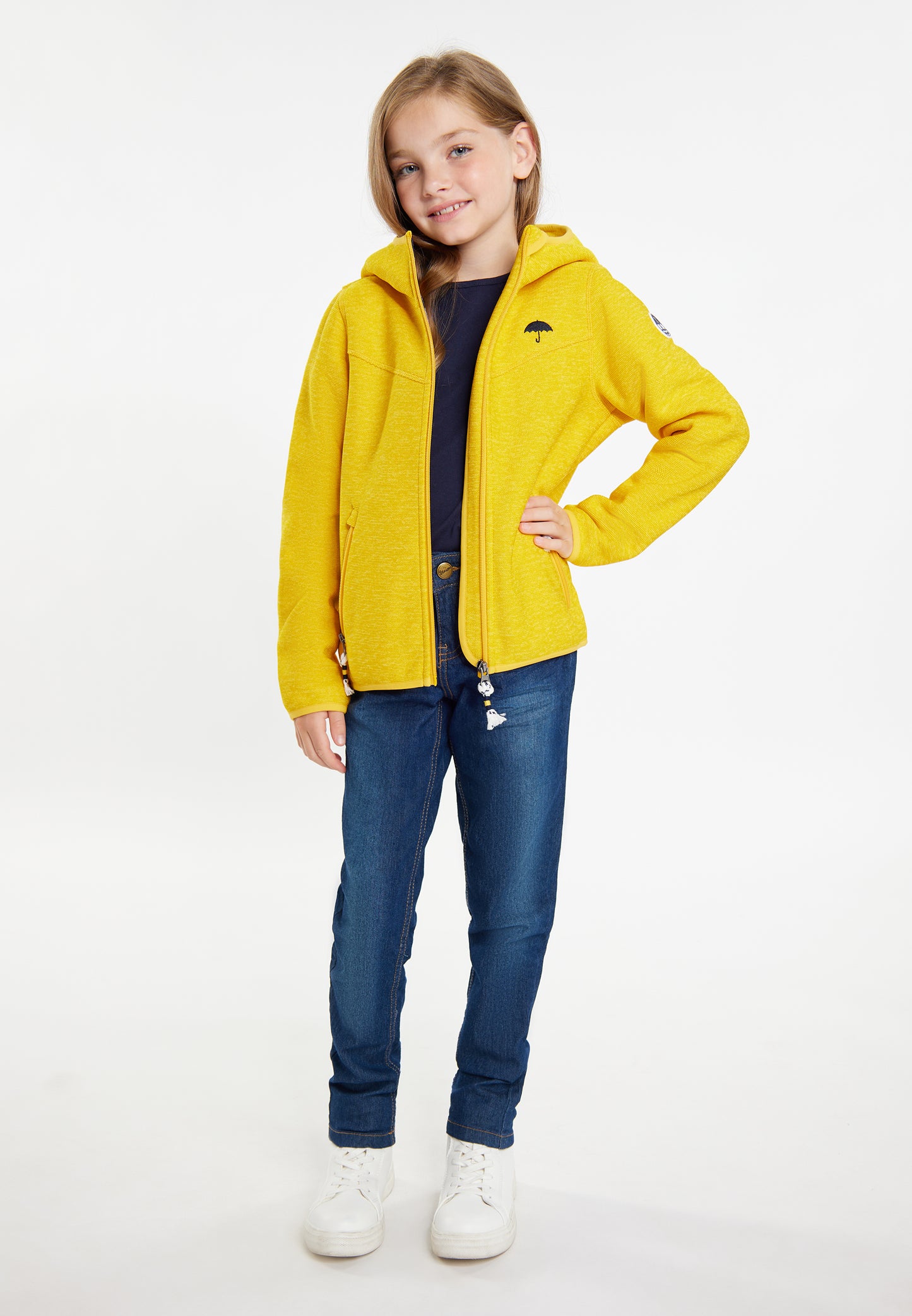 Schmuddelwedda girl's knitted fleece blouson jacket with teddy lining