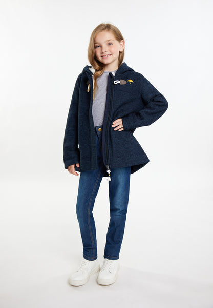 Schmuddelwedda girl's knitted fleece uffle coat