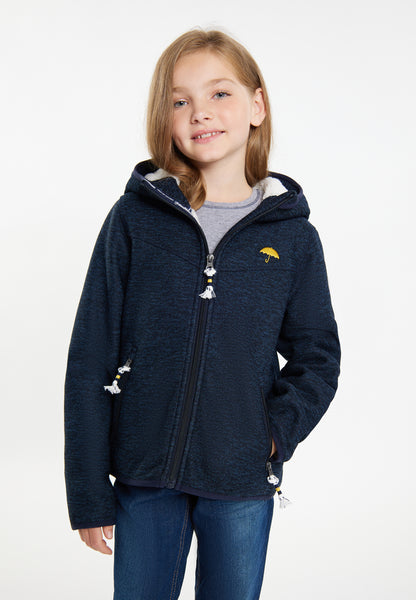 Schmuddelwedda girl's knitted fleece blouson jacket with teddy lining