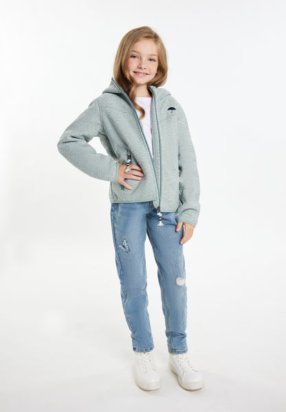 Schmuddelwedda girl's knitted fleece blouson jacket with teddy lining
