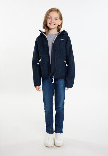 Schmuddelwedda girl's knitted fleece blouson jacket with teddy lining