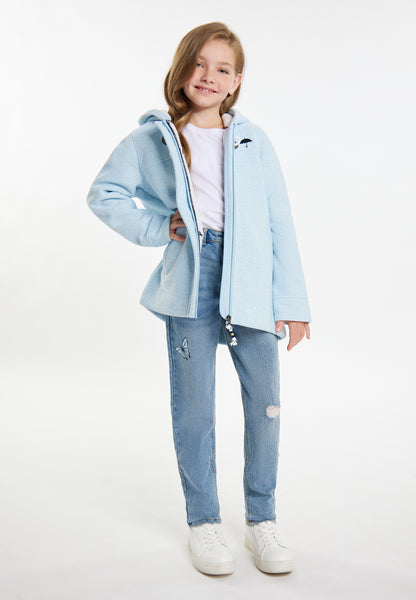 Schmuddelwedda girl's knitted fleece uffle coat