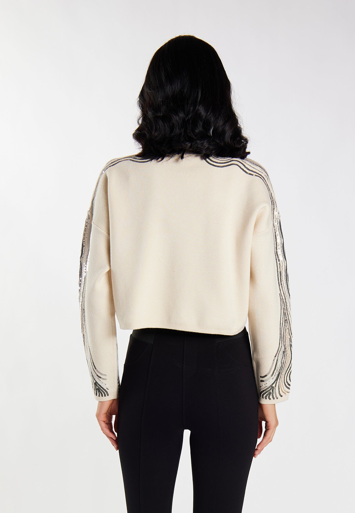 faina women's knitted sweater with sequin