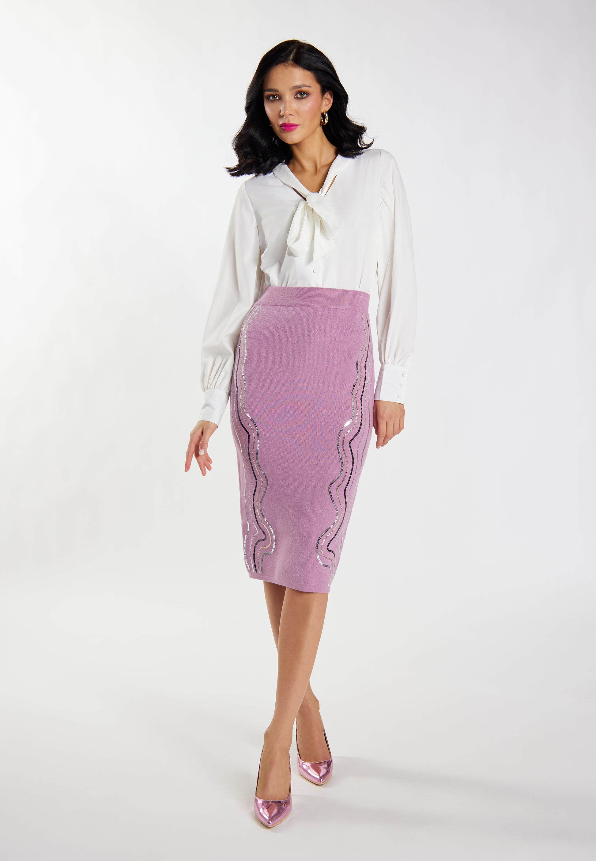 faina women's knit midi skirt