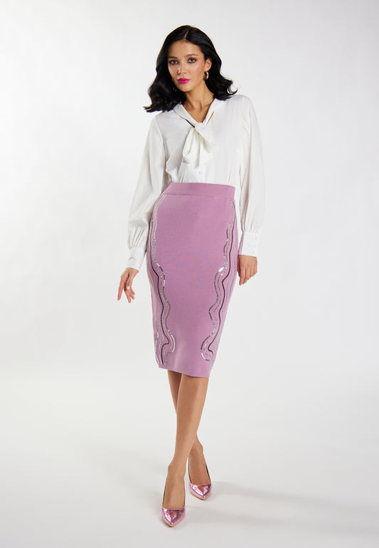 faina women's knit midi skirt