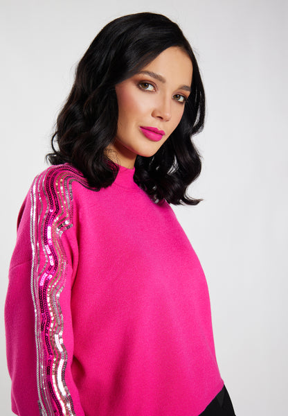 faina women's knitted sweater with sequin